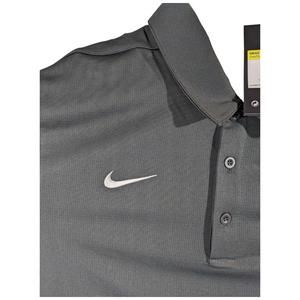 New Mens Dark Gray Golf Polo Nike Size Small Active Coaches Top Plain PE